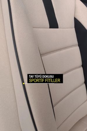 Porsche Panamera (g1) S 4.8 V8 (400 Hp) Pdk 2013 CARBON Serisi UYUMLU TAY TÜYÜ OTO KOLTUK KILIFI BEJ