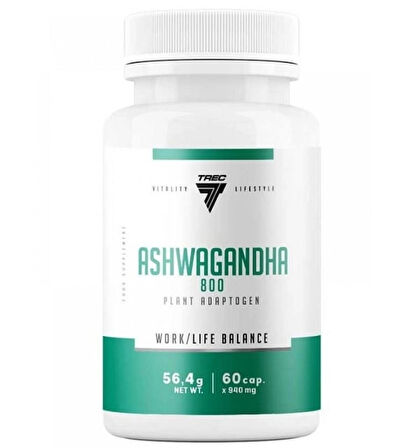 TREC NUTRITION Ashwagandha 800 | Plant Adaptogen / 60 Caps