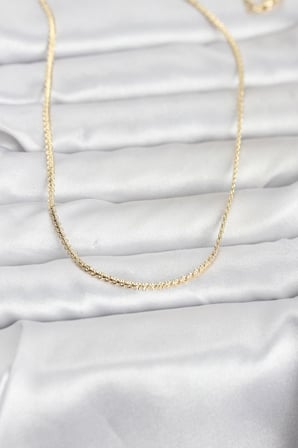 CM 14K Renk Yassı Zincir Model 60 cm Kadın Kolye