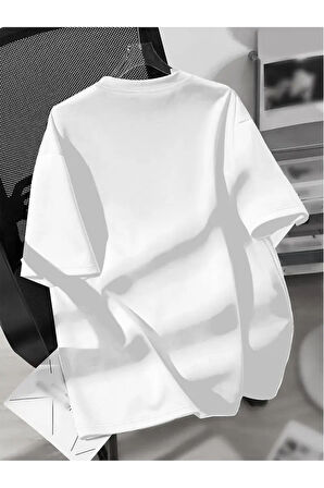 Unisex 222 Numaralı Trend Baskılı Oversize T-shirt