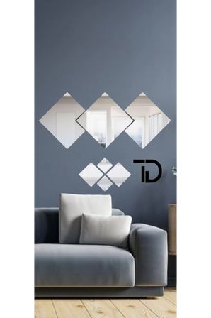 Squares 7 Kare Dekoratif Pleksi Ayna