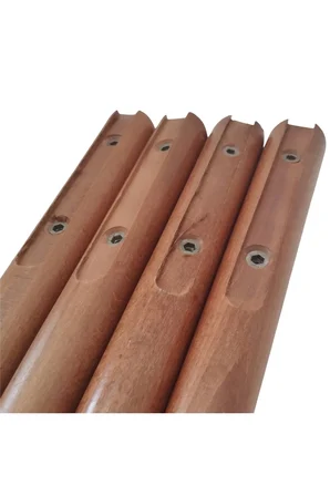 Kanallı 42cm Gürgen Ahşap Ayak Ceviz Renk 4 Adet Ayak