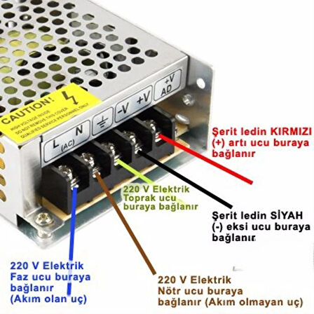 Çok Kaliteli, Alüminyum Gövde 12V, 360W 33A Super Slım Trafo, 360W Led Driver 25 Cm Trafo