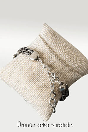 Sertifikalı Kelebek Model Sedef Taşı Bileklik - Ayarlamalı