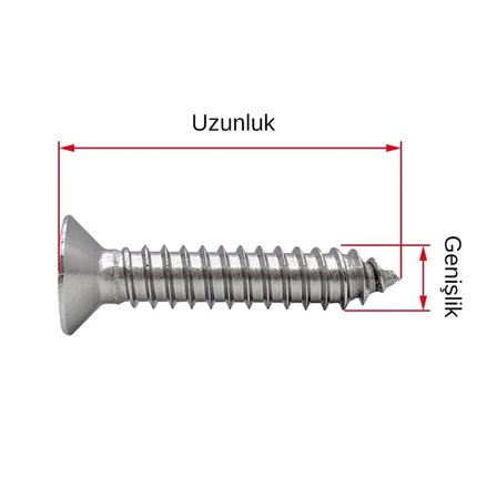 4.2X16mm YHB Sac Vidası – DIN7982 10 Adet