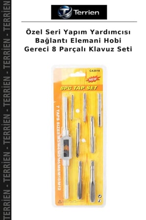 Özel Seri Yapım Yardımcısı Bağlantı Elemani Hobi Gereci 8 Parçalı Klavuz Seti