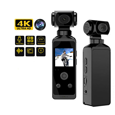 Ozmik K850H 4K Kameralı 3 Eksen Gimbal Sabitleyici Video Kaydedicili  1,3 inç LCD Ekran, 16MP 