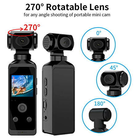 Ozmik K850H 4K Kameralı 3 Eksen Gimbal Sabitleyici Video Kaydedicili  1,3 inç LCD Ekran, 16MP 