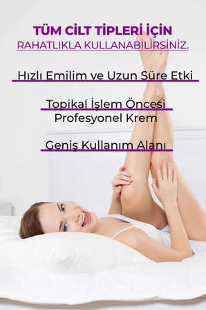 HBPAVM Yatıştırıcı Krem Lazer Epilasyon Sir Ağda Kalıcı Makyaj Öncesi 50 ml