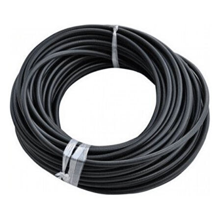 Teflonlu Metre Dış Kablo Siyah 5 mm 2P 1 Rulo 25 Metre