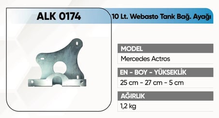 ALKOTEK ACTROS WEBASTO TANK AYAĞI 10 LT.