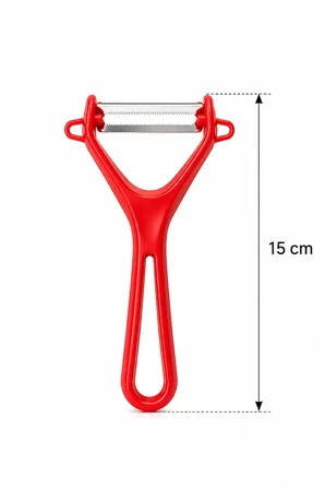 Paslanmaz Çelik Kırmızı Sebze Soyacağı Meyve Soyacağı Ergonomik Mutfak Soyacak