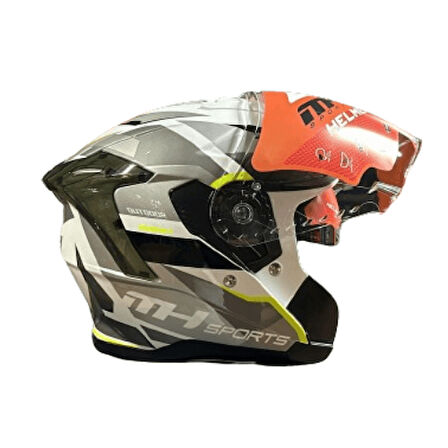 MT Helmets M Beden Yarım Gözlüklü Nano Gloss White Kask