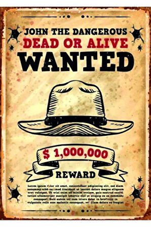 Vintage Tarz UV Baskılı MDF Dekor (20cm x 30cm)