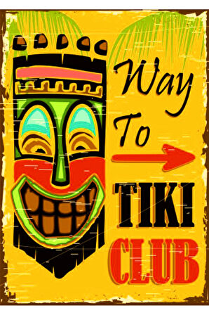 Vintage Tarz UV Baskılı MDF Dekor (20cm x 30cm)