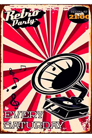 Vintage Tarz UV Baskılı MDF Dekor (20cm x 30cm)