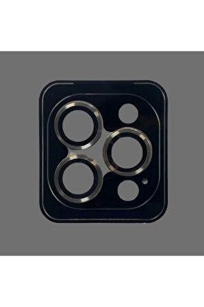 İPHONE 15 PRO/15 PRO MAX UYUMLU KAMERA KORUYUCU LENS MERCEK ÇERÇEVELİ 3'LÜ SET