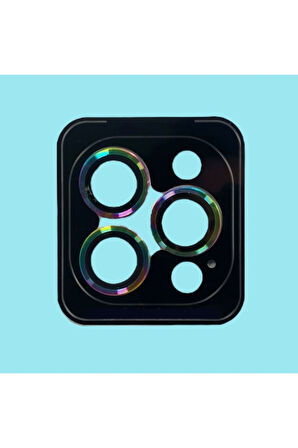 Iphone 12 Pro Uyumlu Kamera Koruyucu Lens Mercek Çerçeveli 3'lü Set