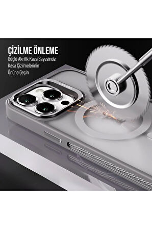 Iphone 16 Pro Magsafe Destekli Sert Silikon Kılıf