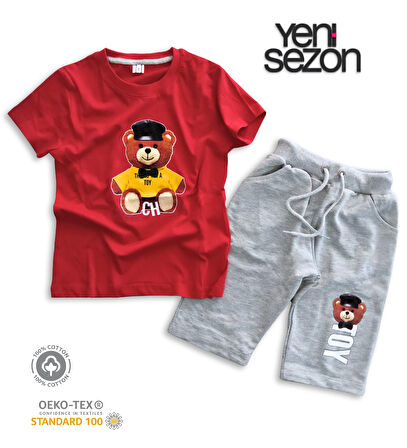 Triliya Pamuklu Unisex Çocuk Kapri Takımı (Cepli & Kordonlu, 3-12 Yaş)