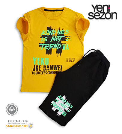 Triliya Pamuklu Unisex Çocuk Kapri Takımı (Cepli & Kordonlu, 3-12 Yaş) TRL-37