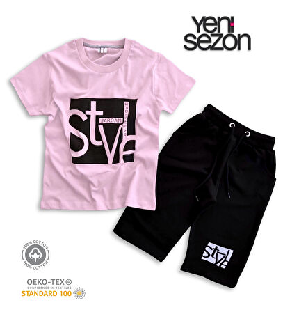 Triliya Pamuklu Unisex Çocuk Kapri Takımı (Cepli & Kordonlu, 3-12 Yaş) TRL-37