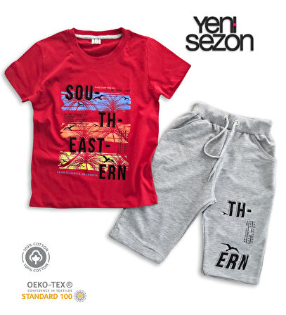 Triliya Pamuklu Unisex Çocuk Kapri Takımı (Cepli & Kordonlu, 3-12 Yaş) TRL-52