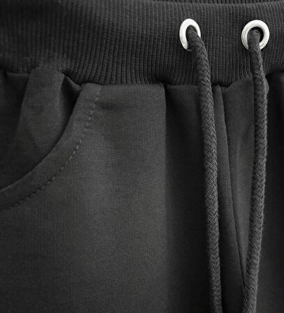 Triliya Pamuklu Unisex Çocuk Kapri Takımı (Cepli & Kordonlu, 3-12 Yaş) TRL-53