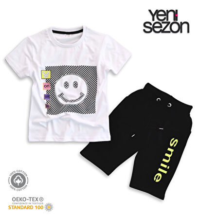 Triliya Pamuklu Unisex Çocuk Kapri Takımı (Cepli & Kordonlu, 3-12 Yaş)