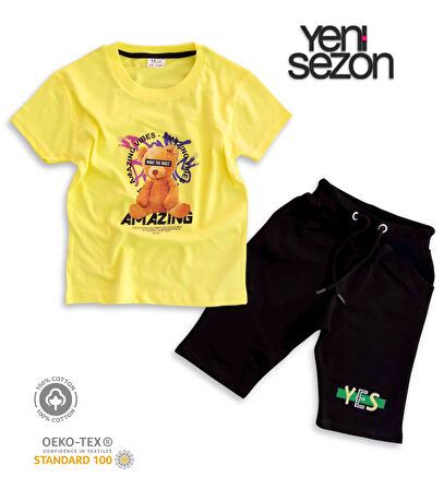 Triliya Pamuklu Unisex Çocuk Kapri Takımı (Cepli & Kordonlu, 3-12 Yaş)