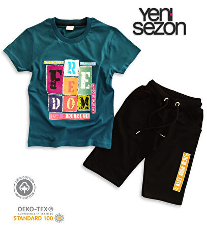 Triliya Pamuklu Unisex Çocuk Kapri Takımı (Cepli & Kordonlu, 3-12 Yaş)