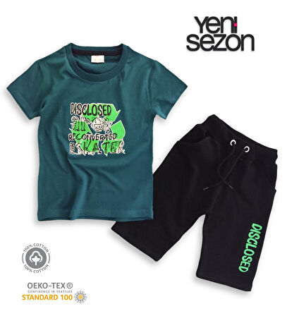 Triliya Pamuklu Unisex Çocuk Kapri Takımı (Cepli & Kordonlu, 3-12 Yaş)