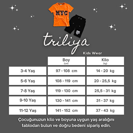 Triliya-Kaliteli Premium Lüks Çocuk Tişört ve Kapri Takımı – 3-12 Yaş Arası