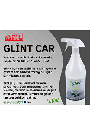 Glint  Car 1 Litre %100 Bitkisel Çok Amaçlı Oto Temizleyici Araç Far Koltuk Paspas Temizleme Jant Parlatıcı