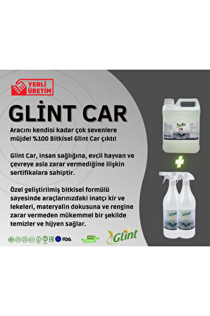 Glint  Car 5 Lt 2x1 Lt %100 Bitkisel Jant Koltuk Parlatıcı Paspas Cam Temizleyici