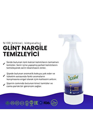 Glint  Hookah 2 X 1 Lt %100 Bitkisel Kimyasalsız Kokusuz Nargile Takımı Temizleyici Sprey