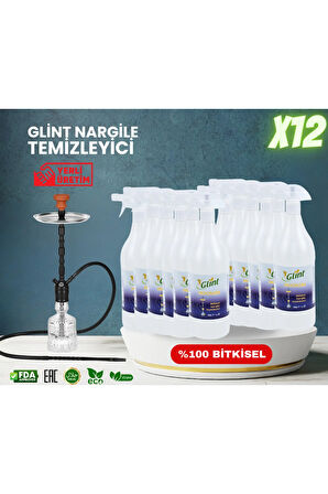 Glint  Hookah 12 X 1 Lt %100 Bitkisel Cam Metal Nargile Lüle Marpuç Temizleyici Spreyi