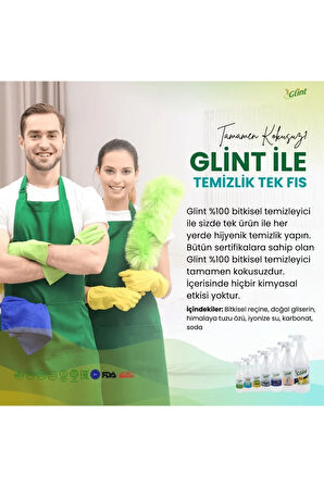 Glint  12 X 1 Lt. %100 Bitkisel Fırın Ocak Tezgah Temizleme Spreyi Kokusuz Anti Alerjik