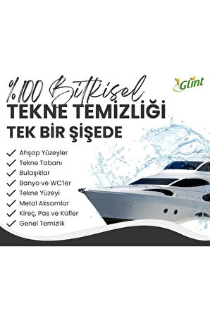 Glint  Marine 6 X 1 Lt. %100 Bitkisel Çok Amaçlı Deniz Dostu Efsane Temizlik Spreyi