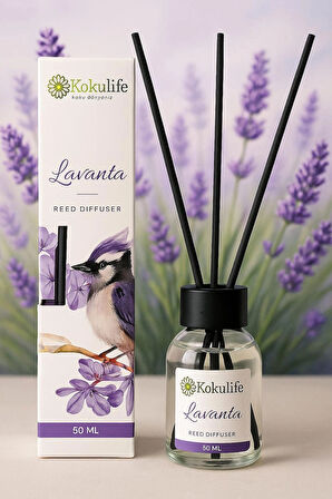 LAVANTA ÇUBUKLU ODA VE ORTAM KOKUSU 50 ML RAHATLATICI DOĞAL KOKU
