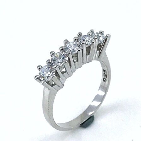 Pırlanta İşçilik Orijinal Swarovski Beştaş Gümüş Yüzük