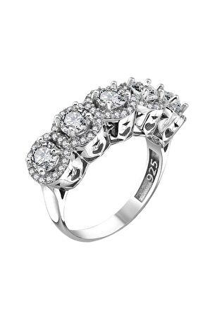 Orijinal Swarovski Üst Kalite Beştaş 925 Gümüş Yüzük