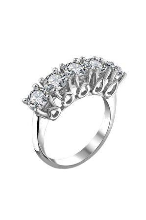 Orijinal Swarovski Pırlanta Model Beştaş 925 Gümüş Yüzük