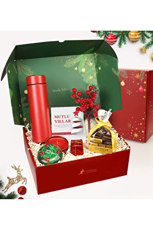 Termos & Godiva Çikolata & Mum & Kokina Hediye Seti