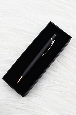 Siyah Metal Kutulu Mum & Siyah Türk Kahvesi Fincanı & Türk Kahvesi & Tükenmez Kalem Hediye Seti