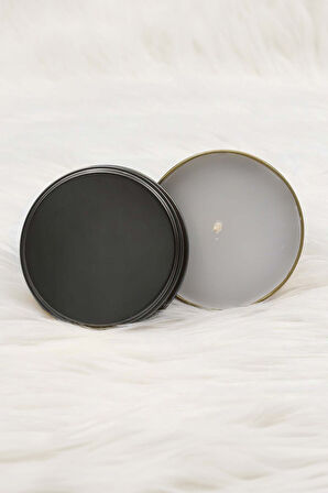 Siyah Metal Kutulu Mum & Siyah Türk Kahvesi Fincanı & Türk Kahvesi & Tükenmez Kalem Hediye Seti