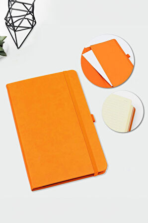 Turuncu Fincan & Sukulent Çiçek & Tükenmez Kalem & Defter & Türk Kahvesi & Çikolata Hediye Seti