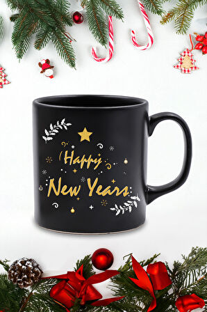 Dereceli Termos & Happy New Year Kupa & 2'li Baston Şeker & Mini Çam Ağacı & Godiva Çikolata