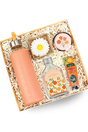 Cam Matara & Papatya Mum & El Aynası & Kolonya & Eyüp Sabri Tuncer El ve Vücut Kremi Hediye Seti