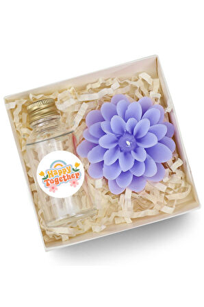 Mini Kolonya & Lotus Mum Hediye Seti